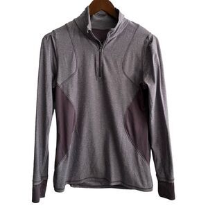 Champion Purple Athletic Fitted 1/4 Zip Pullover with Thumbholes